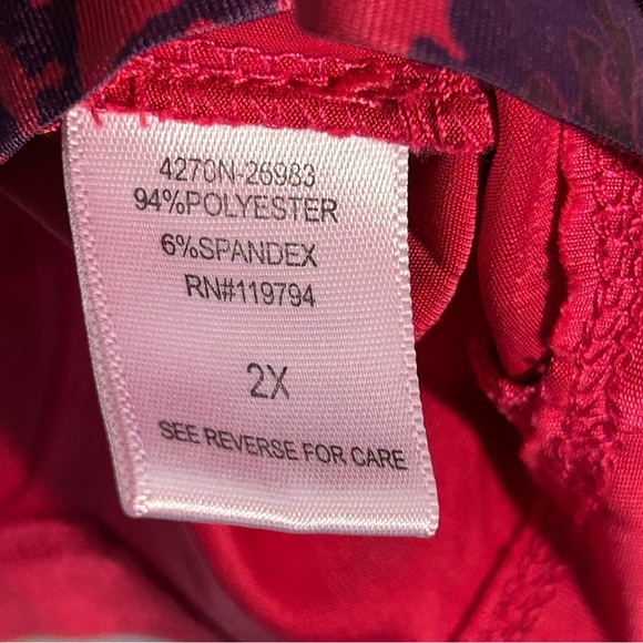 Energie One World Wear Size 2X Babydoll Boho 90's Y2K Beaded V-Neck Flowy Top - Picture 4 of 11